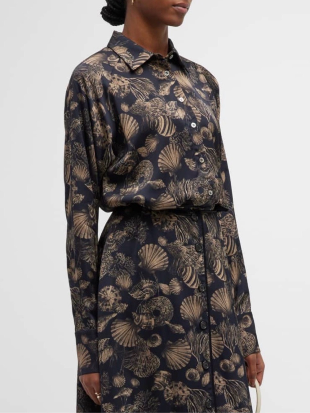 CO Sea Shell-Print Button-Down Shirt